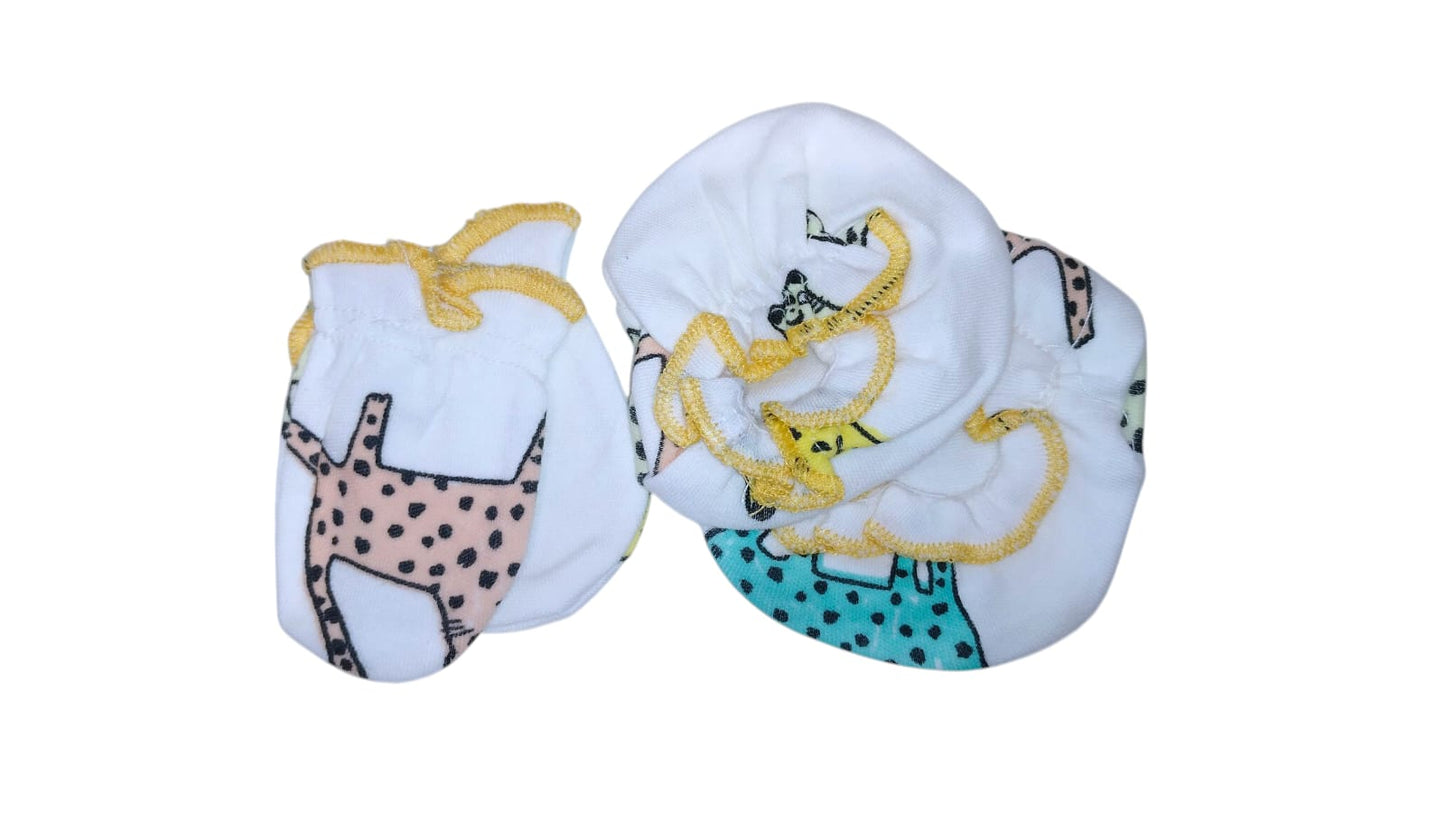 Premium & Soft Baby Cap, Mitten & Booties Set | Comfortable & Essential for Babies, Infants & New Borns