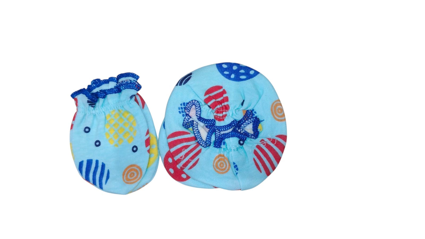 Premium & Soft Baby Cap, Mitten & Booties Set | Comfortable & Essential for Babies, Infants & New Borns