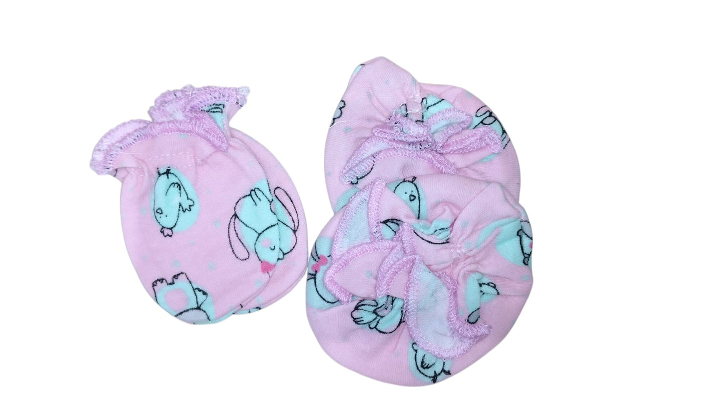 Premium & Soft Baby Cap, Mitten & Booties Set | Comfortable & Essential for Babies, Infants & New Borns