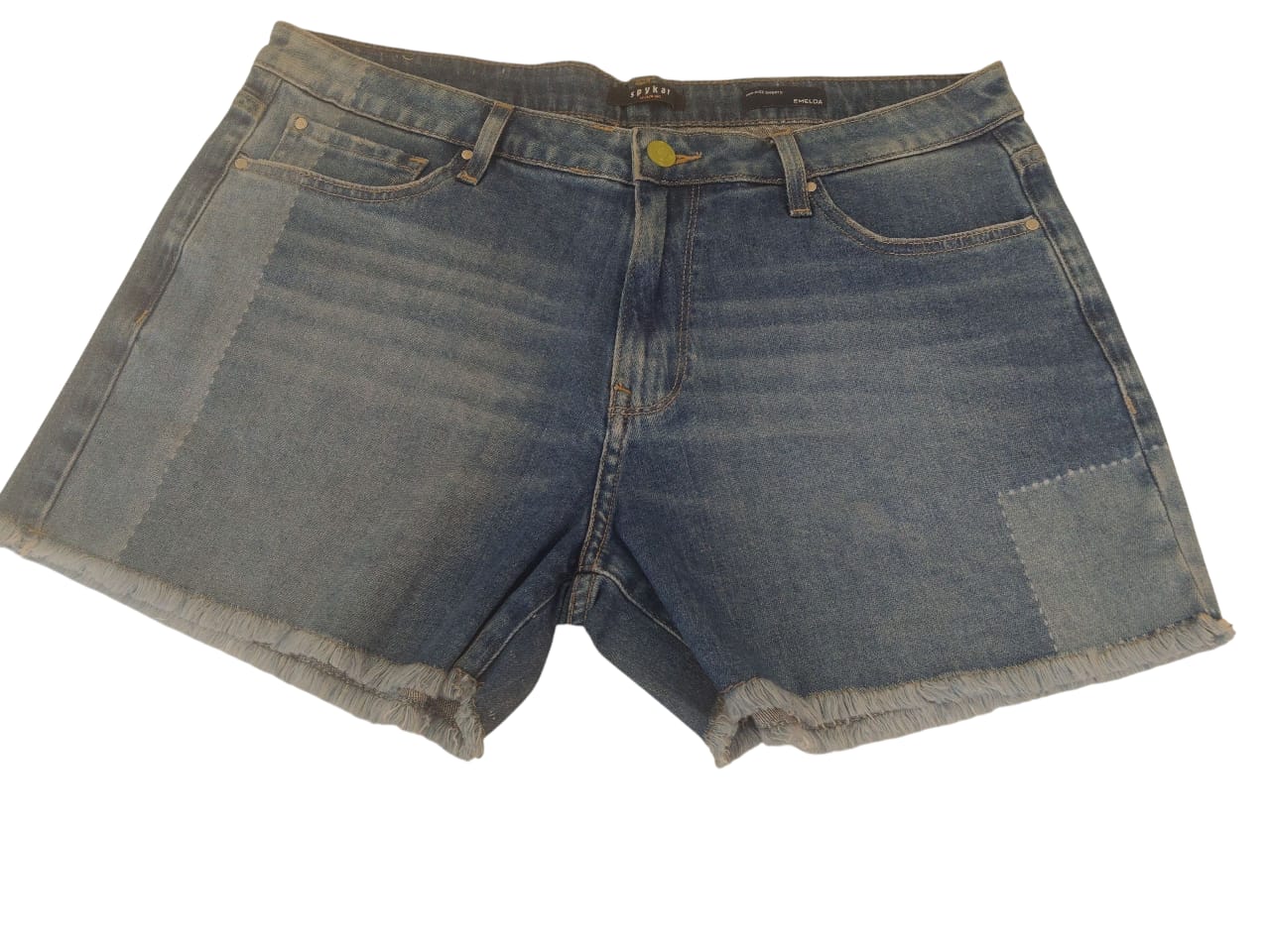 Spykar Women MID BLUE Solid Relaxed Fit Mid-Rise Shorts #WSRD1BD005