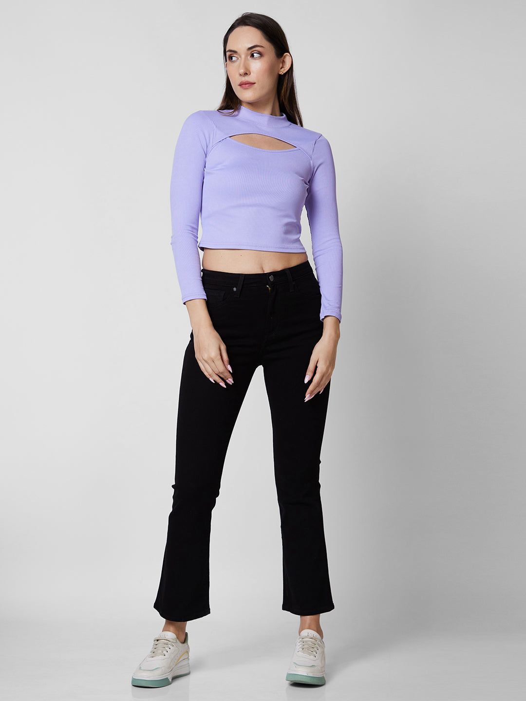 Spykar Women Jet Black Bootcut High Rise Jeans #WDELI1BD046