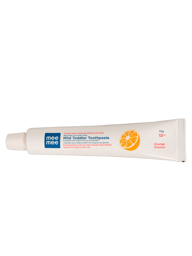Mee Mee Fluoride-Free, Fortified with triple calcium phosphate Strawberry Flavor Oral care Toothpaste,