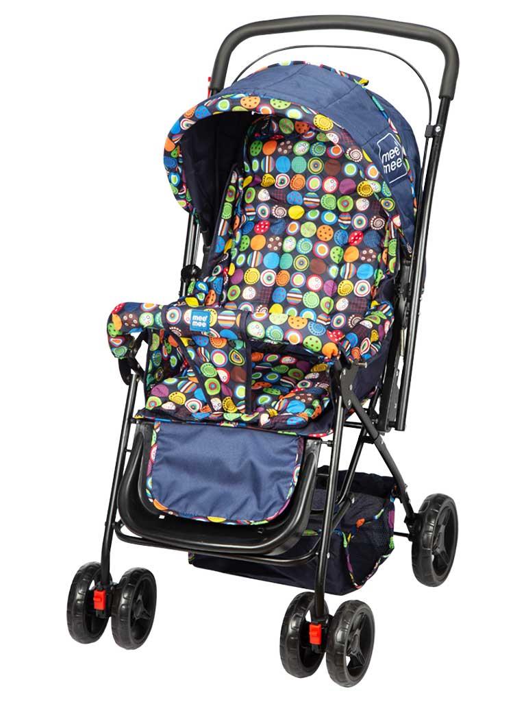 Comfortable Pram with 3 Seating Position(Light Blue)
