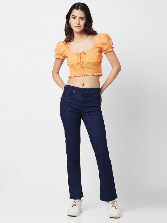 Spykar Women Straight Fit Stretchable Jeans #WDEMM1BD058