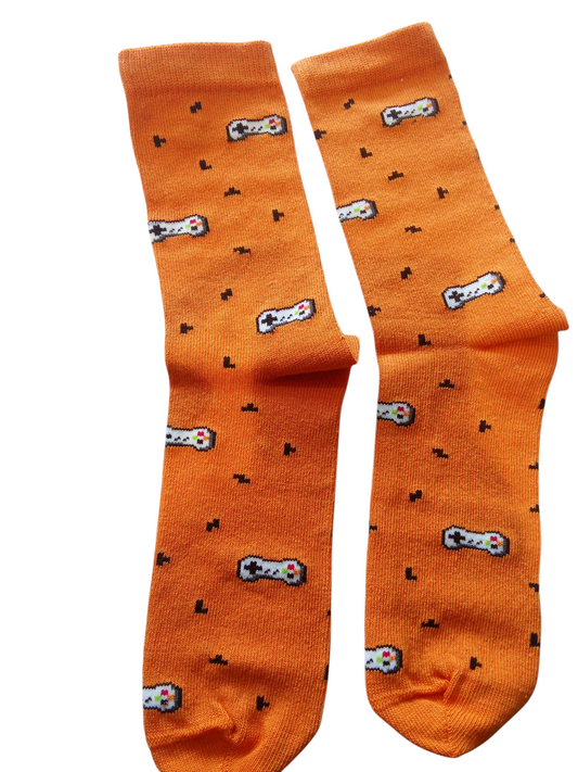 #7803 kids Compact Cotton stretch solid calf Lenght socks