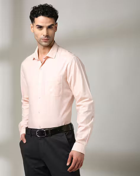 JOHN PLAYERS Men Slim Fit Shirt with Patch Pocket 443035875013