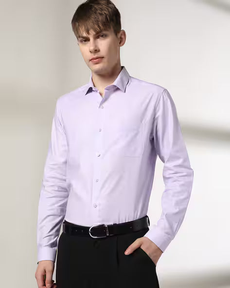 JOHN PLAYERS Men Slim Fit Shirt with Patch Pocket 443035875001