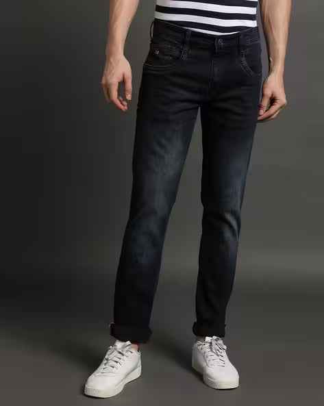 JOHN PLAYERS JEANS Men Mid-Wash Slim Fit Jeans 443037750014