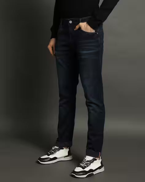 JOHN PLAYERS JEANS Men Lightly Washed Slim Fit Jeans 443037675012