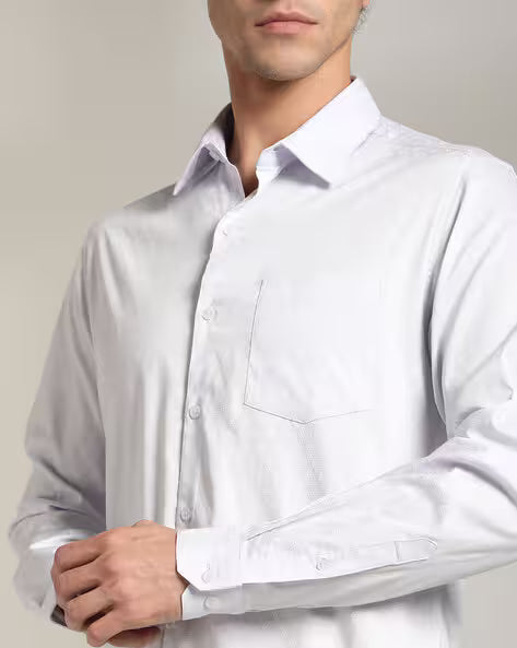 JOHN PLAYERS Men Printed Slim Fit Shirt 443035993016