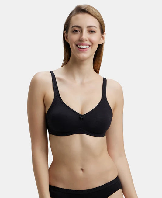 #1250  Wirefree Non Padded Plus Size Super Combed Cotton Elastane Stretch Full Coverage Everyday Bra