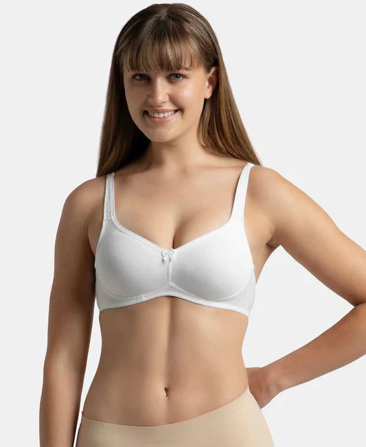 #1250  Wirefree Non Padded Plus Size Super Combed Cotton Elastane Stretch Full Coverage Everyday Bra