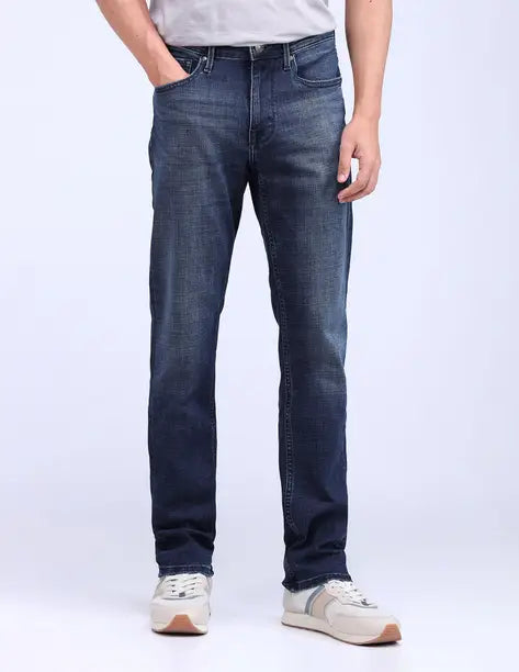 FLYING MACHINE  Men Slim Mid Rise Blue Jeans FMJEN4520