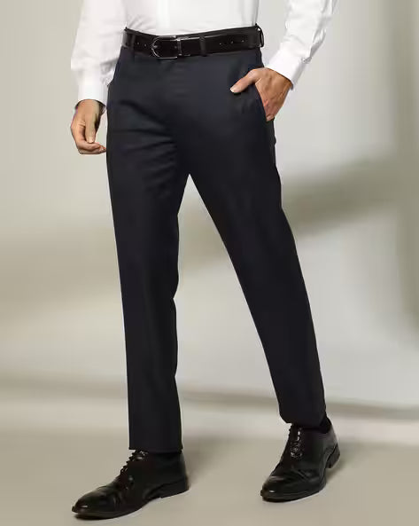 JOHN PLAYERS Men Slim Fit Flat-Front Trousers (443037566011)