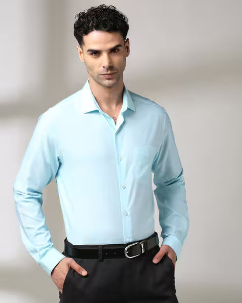 JOHN PLAYERS Men Slim Fit Shirt with Patch Pocket 443035875007