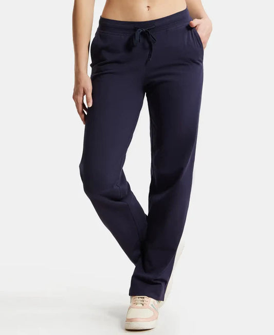 # 1302 Super Combed Cotton Elastane Stretch Relaxed Fit Trackpants With Side Pockets