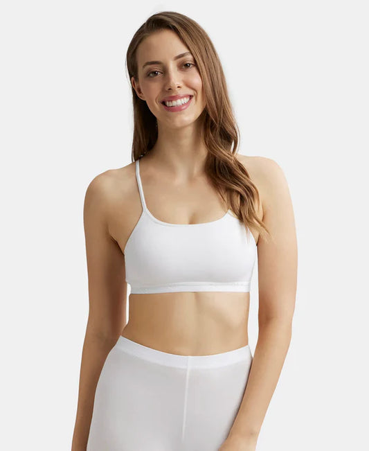#1351 Super Combed Cotton Elastane Stretch Multiway Styled Crop Top With Adjustable Straps and StayFresh T