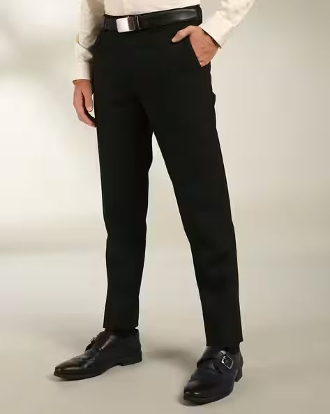 JOHN PLAYERS Men Slim Fit Flat-Front Trousers (443037432003)