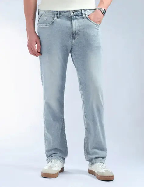 FLYING MACHINE  Men Relaxed Fit Mid Rise Blue Jeans FMJEN4944