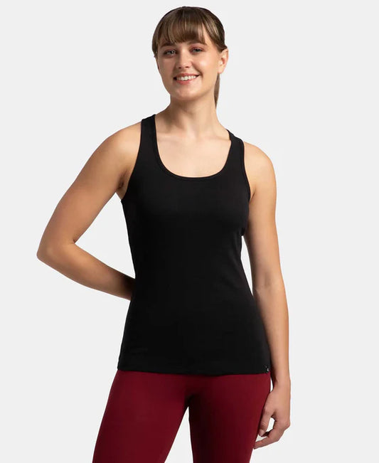#1467 Super Combed Cotton Rib Fabric Slim Fit Solid Racerback Styled Tank Top
