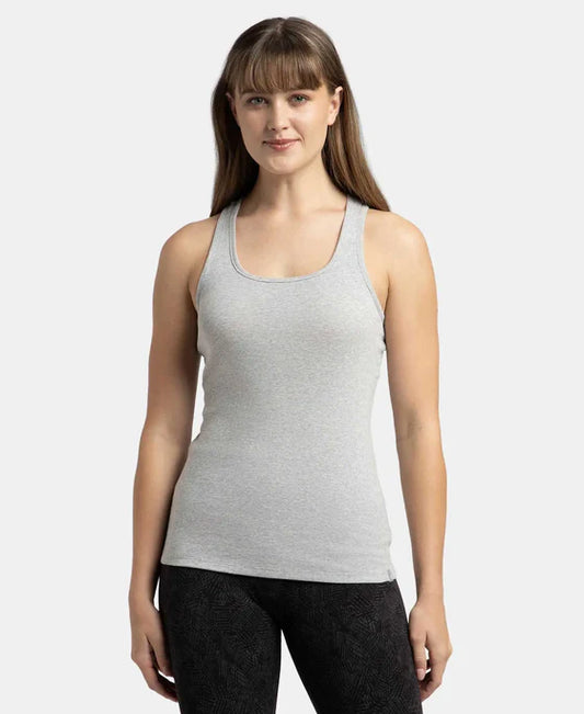 #1467 Super Combed Cotton Rib Fabric Slim Fit Solid Racerback Styled Tank Top