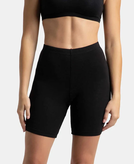 #1529 High Coverage Super Combed Cotton Elastane Stretch Shorties With Concealed Waistband