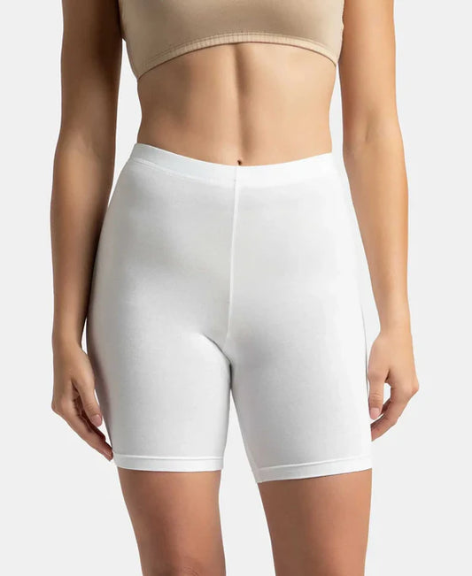 #1529 High Coverage Super Combed Cotton Elastane Stretch Shorties With Concealed Waistband