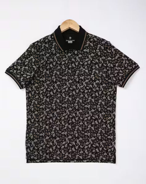 JOHN PLAYERS Men Floral Print Slim Fit Polo T-Shirt  443053517011