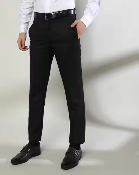 JOHN PLAYERS Men Slim Fit Flat-Front Trousers (443037566003)