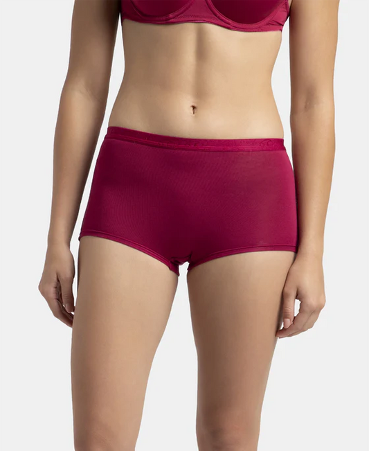 #1810 Full Coverage Micro Modal Elastane Stretch Boy Shorts with StayFresh Treatment
