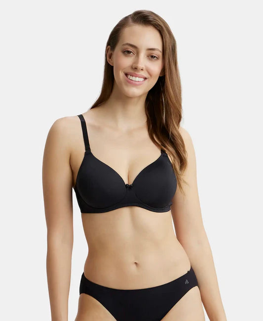#1819 Wirefree Padded Microfiber Elastane Stretch Full Coverage T-Shirt Bra with Magic Under Cup