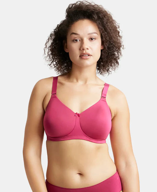 #1829 Wirefree Padded Soft Touch Microfiber Elastane Stretch Full Coverage Plus Size Bra with Magic Under Cup