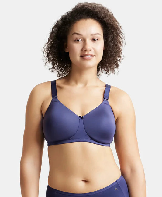 #1829 Wirefree Padded Soft Touch Microfiber Elastane Stretch Full Coverage Plus Size Bra with Magic Under Cup