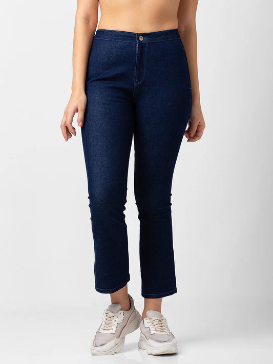 Spykar Women Black Lycra Bootcut Fit Ankle Length Jeans #WDYNR1BC014
