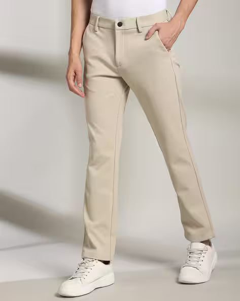 JOHN PLAYERS Men Slim Fit Flat-Front Trousers (443036720012)