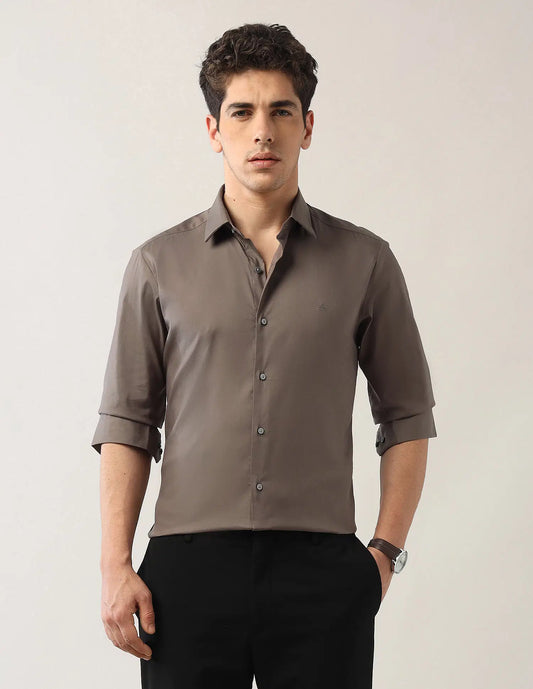 #Arrow Newyork Textured Brooklyn Ultra Slim Fit Shirt