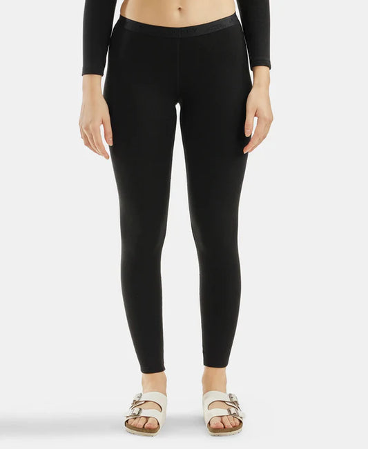 #2541 Soft Touch Microfiber Elastane Stretch Fleece Fabric Thermal Leggings with StayWarm Technology