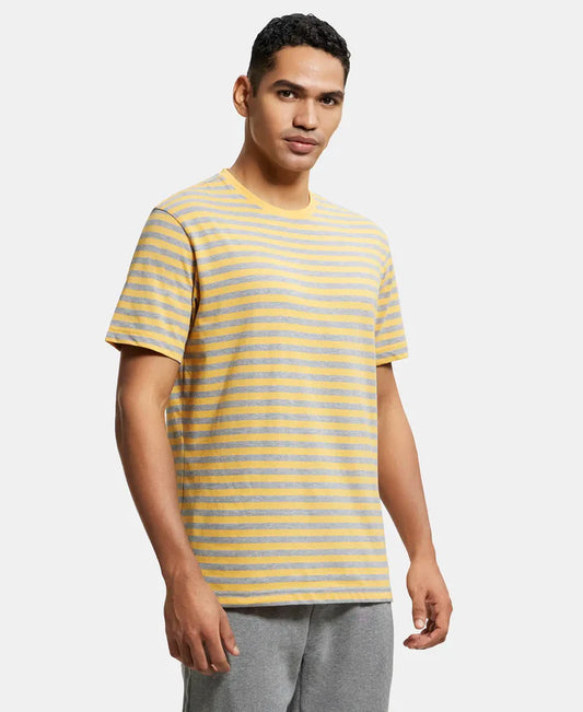 #2715 Super Combed Cotton Rich Striped Round Neck Half Sleeve T-Shirt