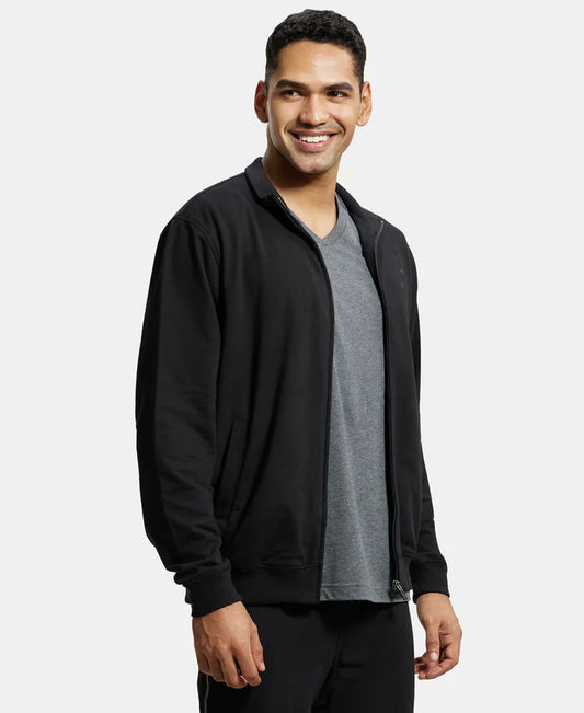#2730 Super Combed Cotton French Terry Jacket with Ribbed Cuffs