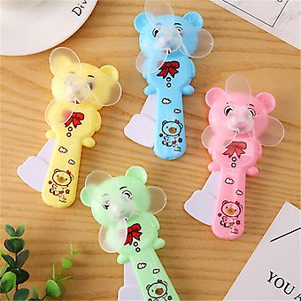 1pc Cute Portable Mini Bear Fan Hand Press Cooling Fan Kids Toy Gifts