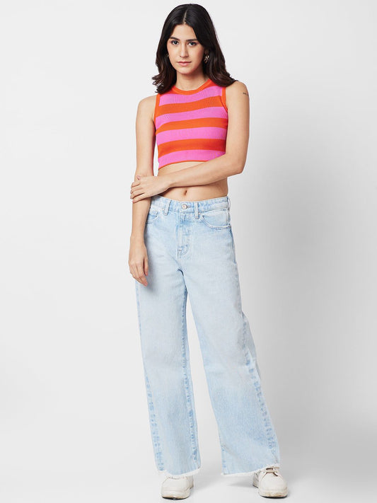 Spykar Women High-Rise Cotton Heavy Fade Stretchable Jeans #WDBLW1BD249