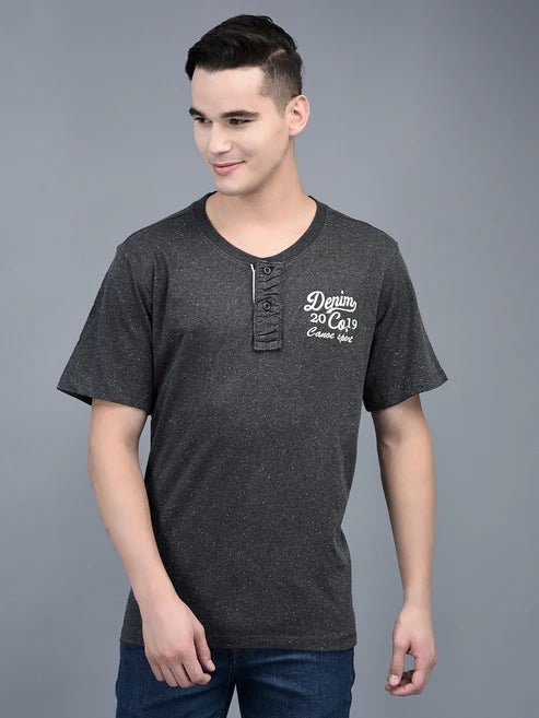 Canoe Men Short Sleeve Polo Neck Solid Pattern T-Shirt # TSH-LEXIO