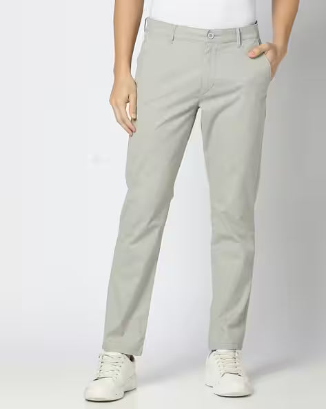 JOHN PLAYERS Men Flat Front Slim Fit Chinos 443036269027