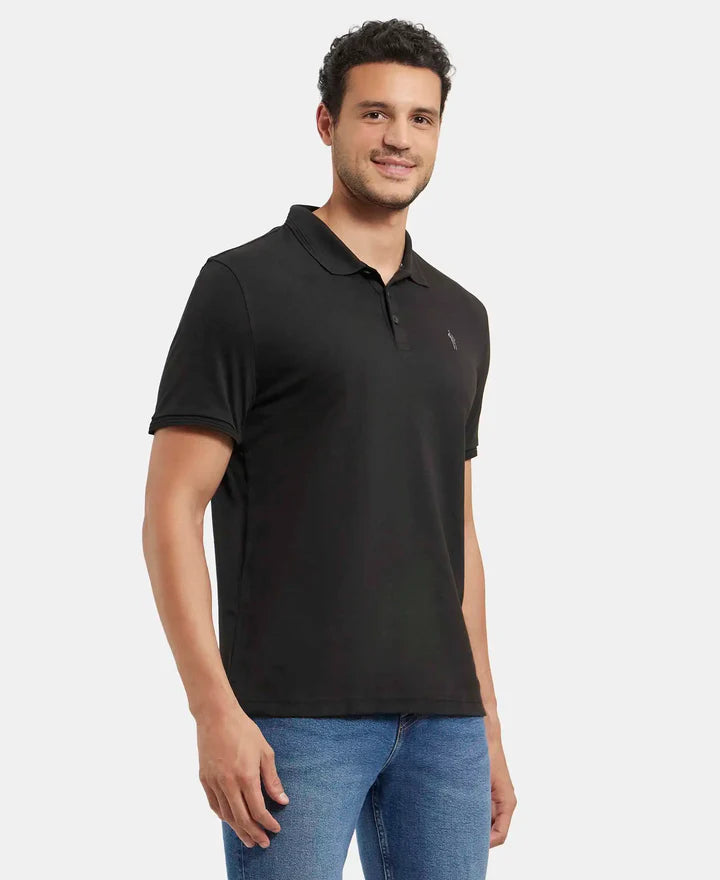 #3912 Super Combed Cotton Rich Solid Half Sleeve Polo T-Shirt