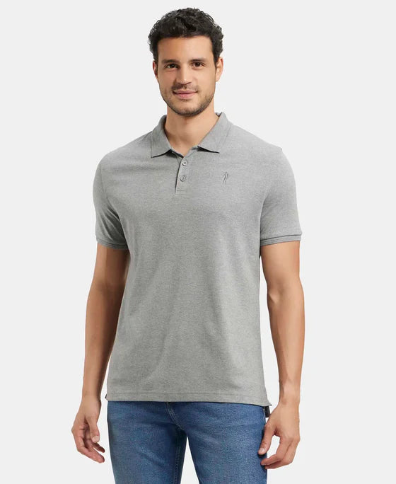 #3912 Super Combed Cotton Rich Solid Half Sleeve Polo T-Shirt