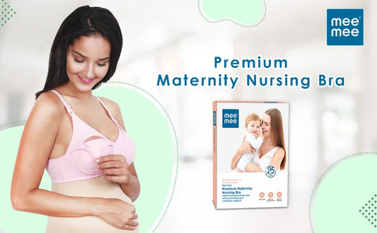 MeeMee Medium Coverage Lightly Padded Cotton Non-wired Nursing Feeding Maternity Bra