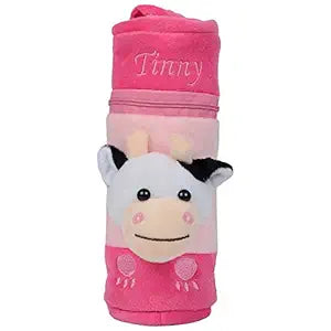Mummamia My Fuzzy Cow Bottle Cover, Pink, 250ml