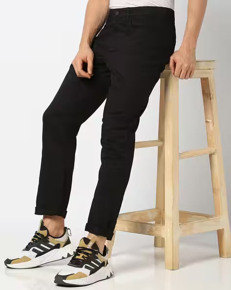 JOHN PLAYERS Men Slim Fit Flat-Front Chinos 443036715011