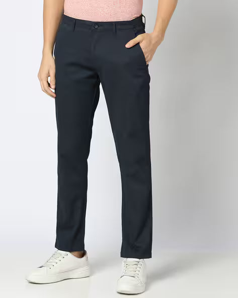 JOHN PLAYERS Men Printed Slim Fit Chinos 443036917012