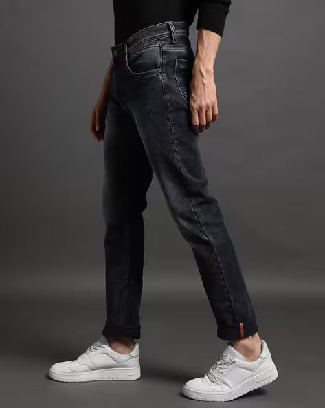 JOHN PLAYERS JEANS Men Mid-Wash Low-Rise Skinny Fit Jeans 443037633014